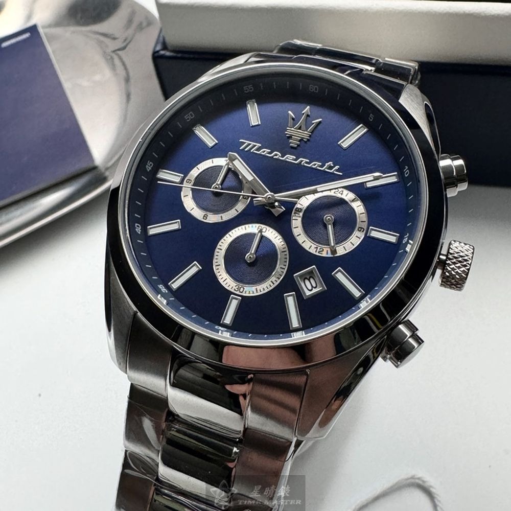 MASERATI手錶,編號R8853151005,42mm銀錶殼,銀色錶帶款◉20A004